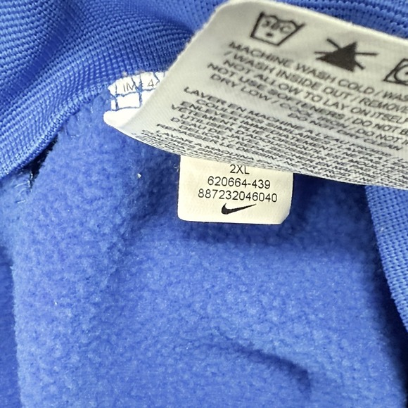 Nike LeBron James Hoodie Mens XXL Blue Therma Fit Full Zip Basketball Sweatshirt - Picture 10 of 12